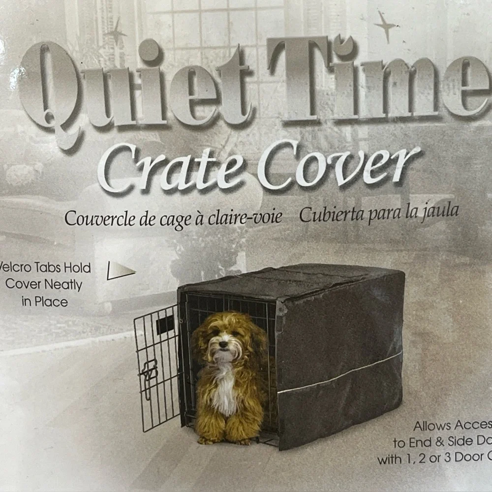 Midwest Quiet Time Dog Crate Cover Black 22L x 13W x 16H Training Pets